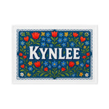 Kynlee Name Art - Floral Farmhouse personalized wall print for kids