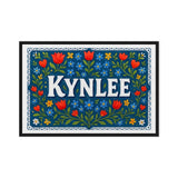 Kynlee Name Art - Floral Farmhouse personalized wall print for kids