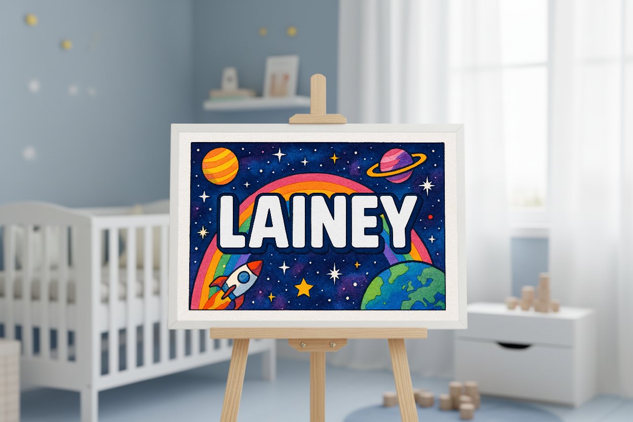 Personalized name art for Lainey