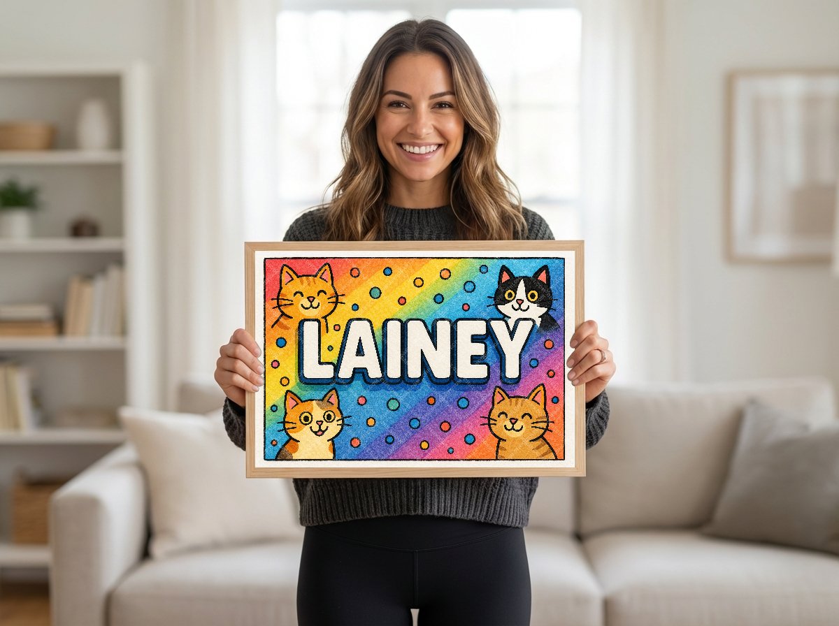 Personalized name art for Lainey
