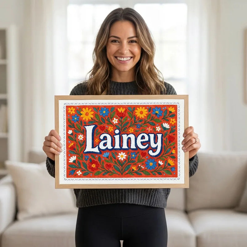 Calm personalized name art for Lainey
