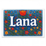 Calm personalized name art for Lana