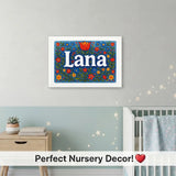 Calm personalized name art for Lana