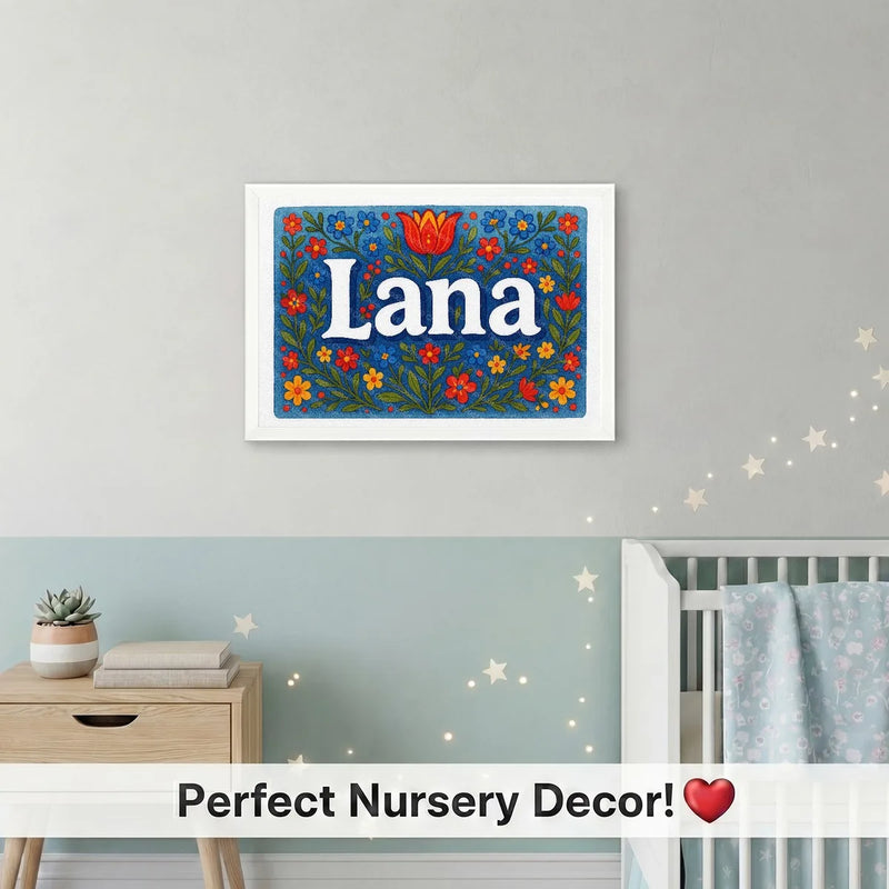 Calm personalized name art for Lana