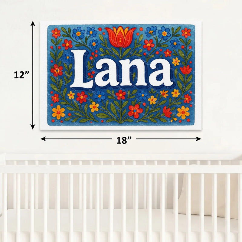 Calm personalized name art for Lana