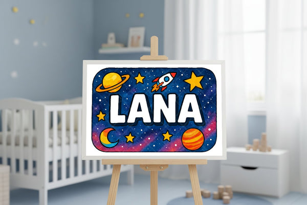 "Lana" Amongst the Stars Personalized Space Artwork