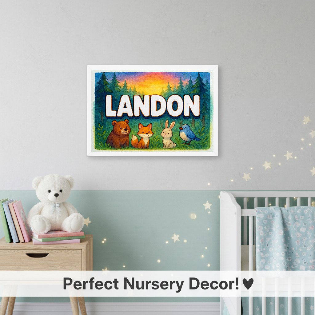 Personalized name art for Landon