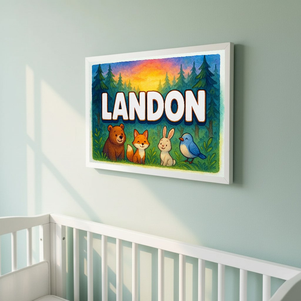 Personalized name art for Landon