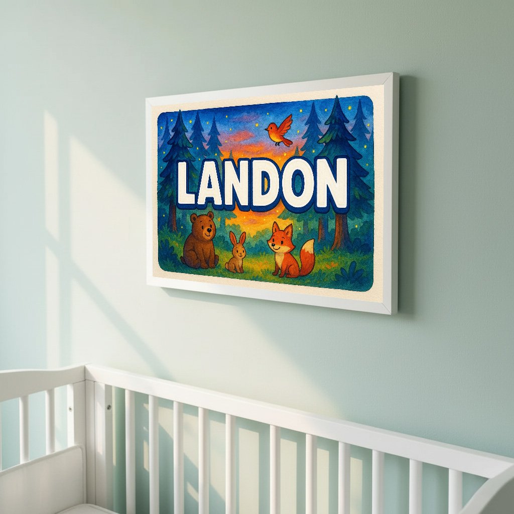 Personalized name art for Landon