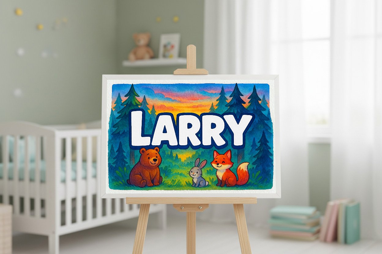 Personalized name art for Larry