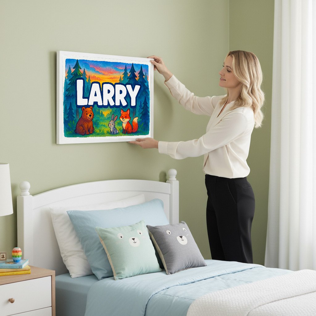 Personalized name art for Larry