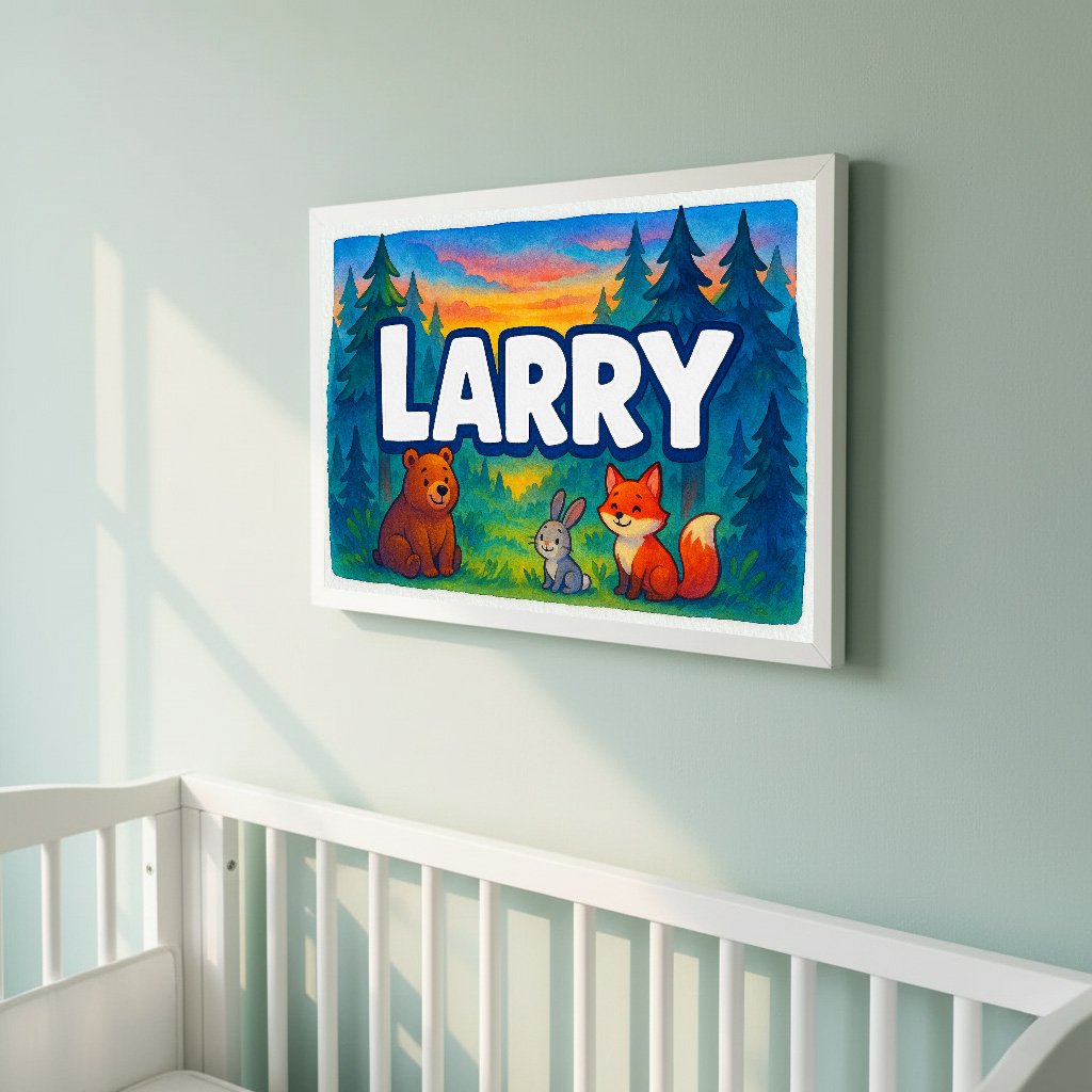 Personalized name art for Larry