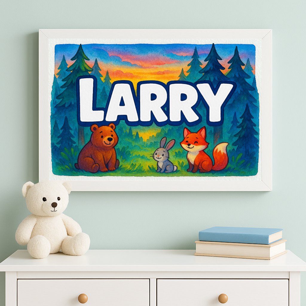 Personalized name art for Larry
