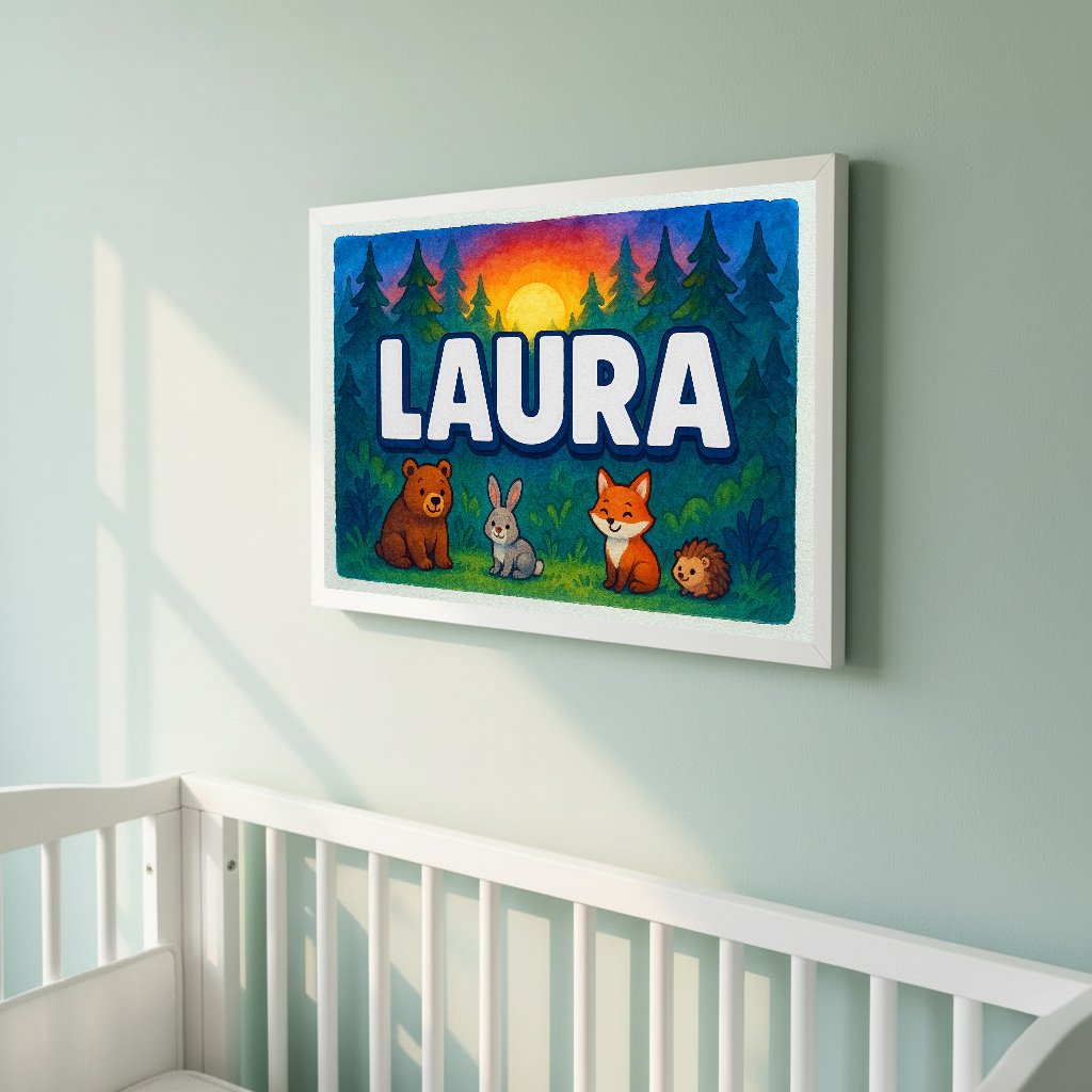 Personalized name art for Laura
