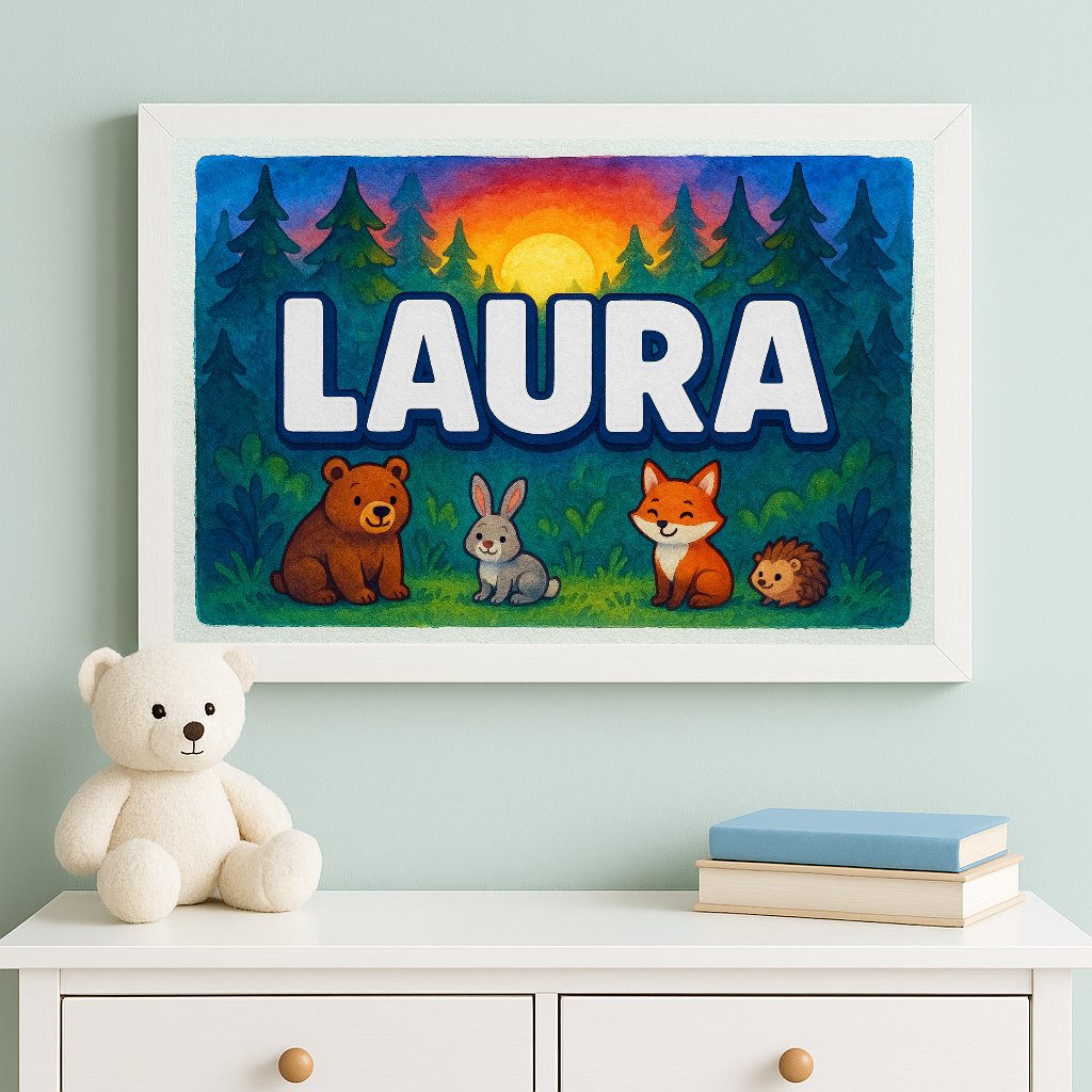 Personalized name art for Laura
