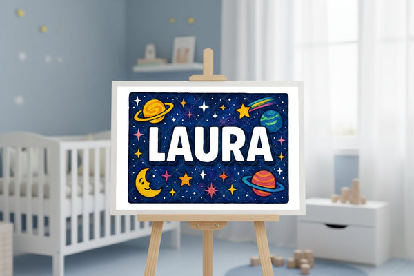 "Laura" Amongst the Stars Personalized Space Artwork