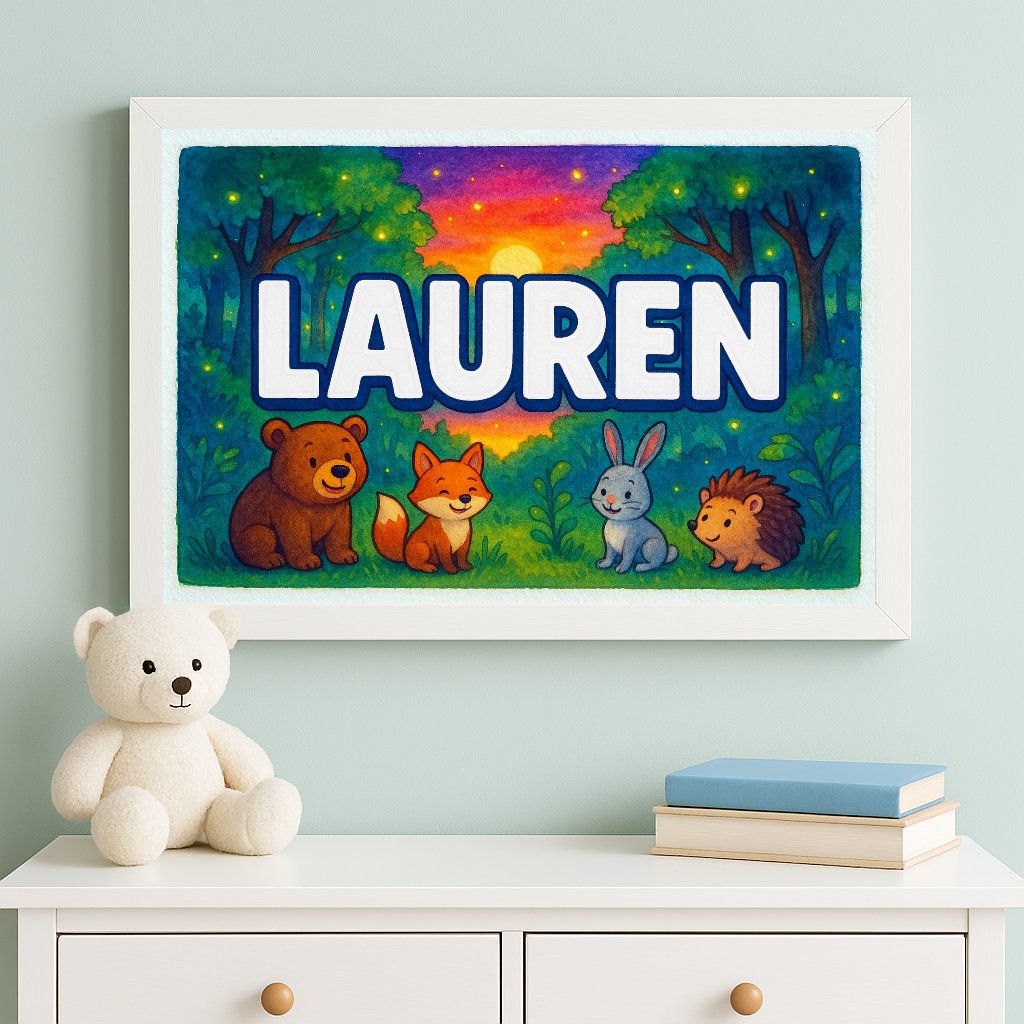 Personalized name art for Lauren