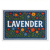 Lavender Name Art - Floral Farmhouse personalized wall print for kids