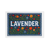 Lavender Name Art - Floral Farmhouse personalized wall print for kids