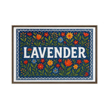 Lavender Name Art - Floral Farmhouse personalized wall print for kids
