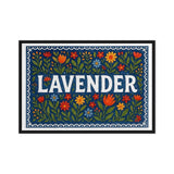 Lavender Name Art - Floral Farmhouse personalized wall print for kids