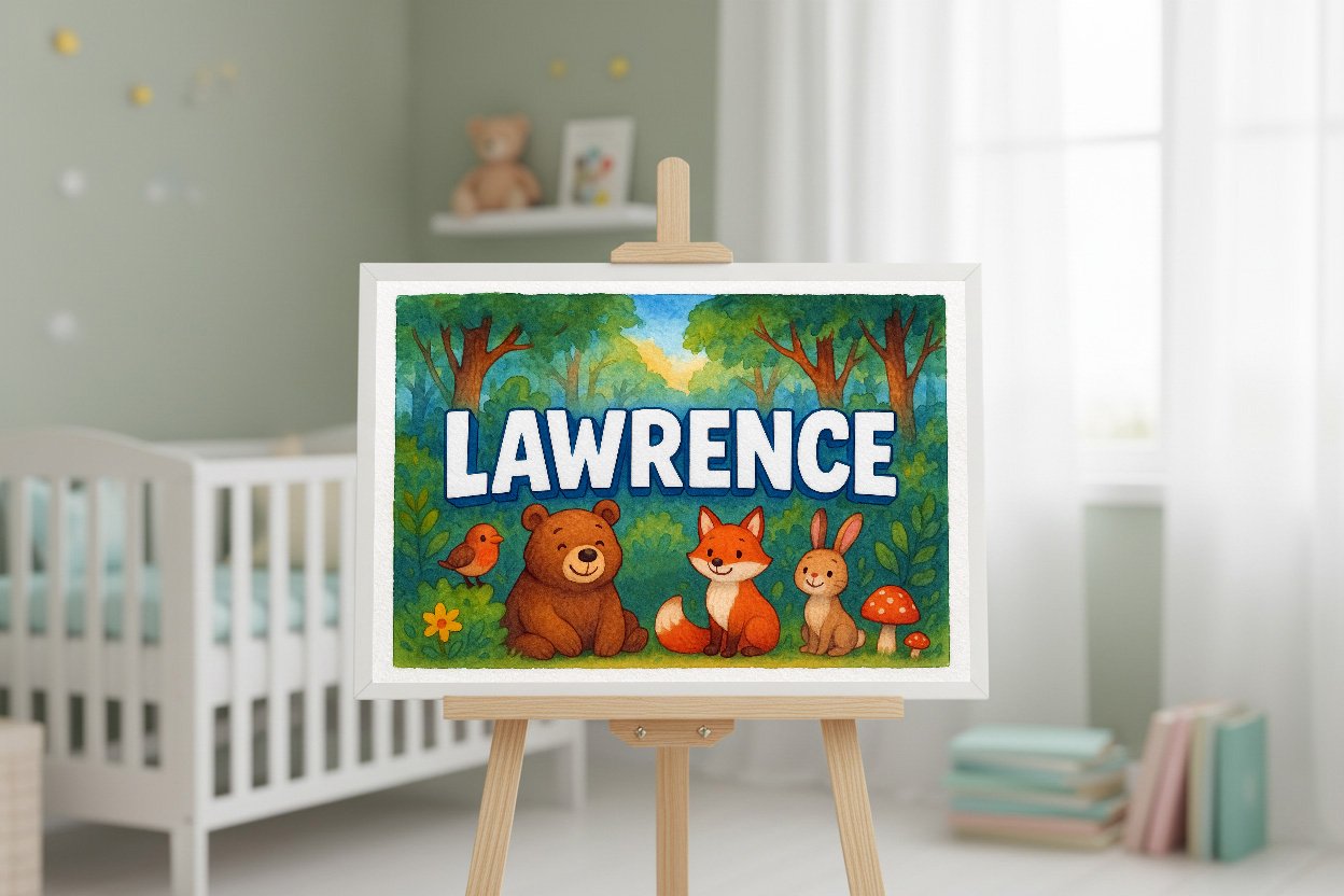 Personalized name art for Lawrence