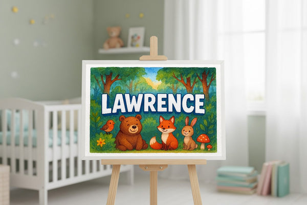 Lawrence’s Personalized Forest Friends Art