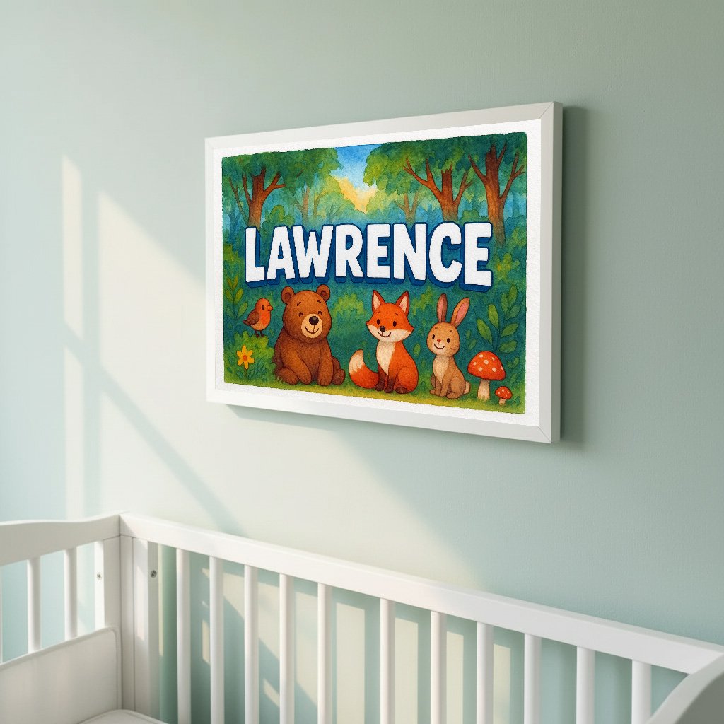 Personalized name art for Lawrence