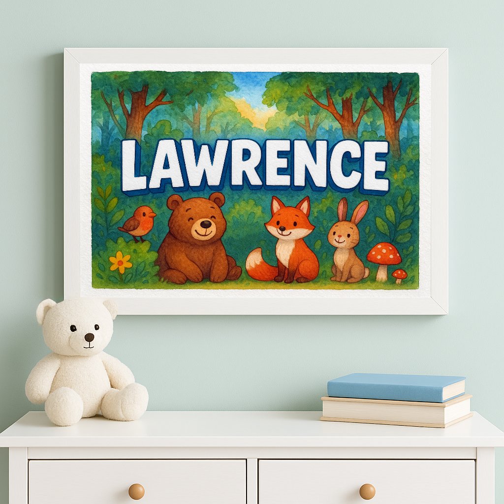 Personalized name art for Lawrence