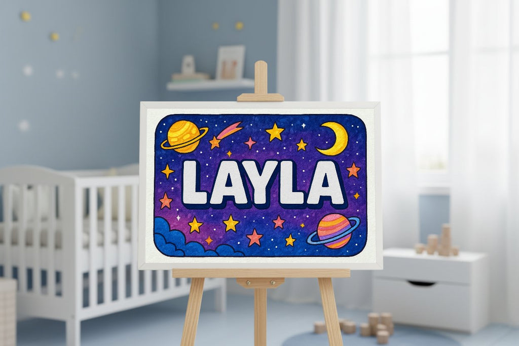 Personalized name art for Layla
