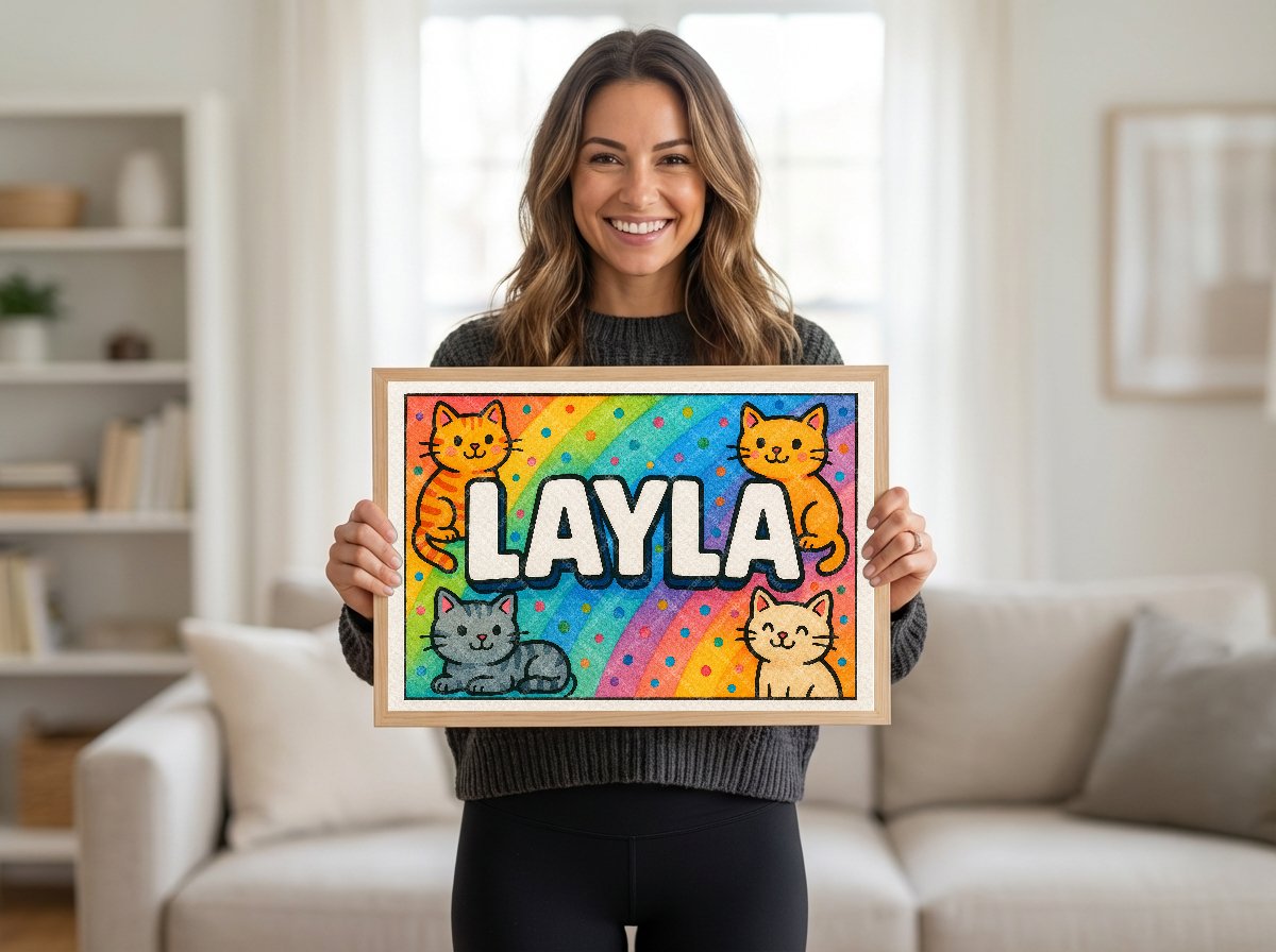 Personalized name art for Layla