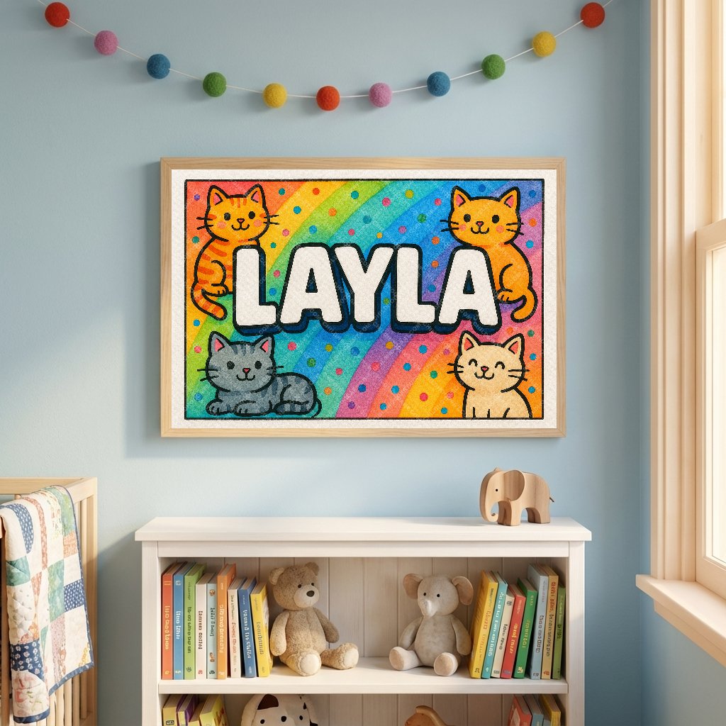 Personalized name art for Layla