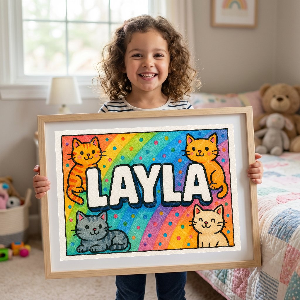 Personalized name art for Layla