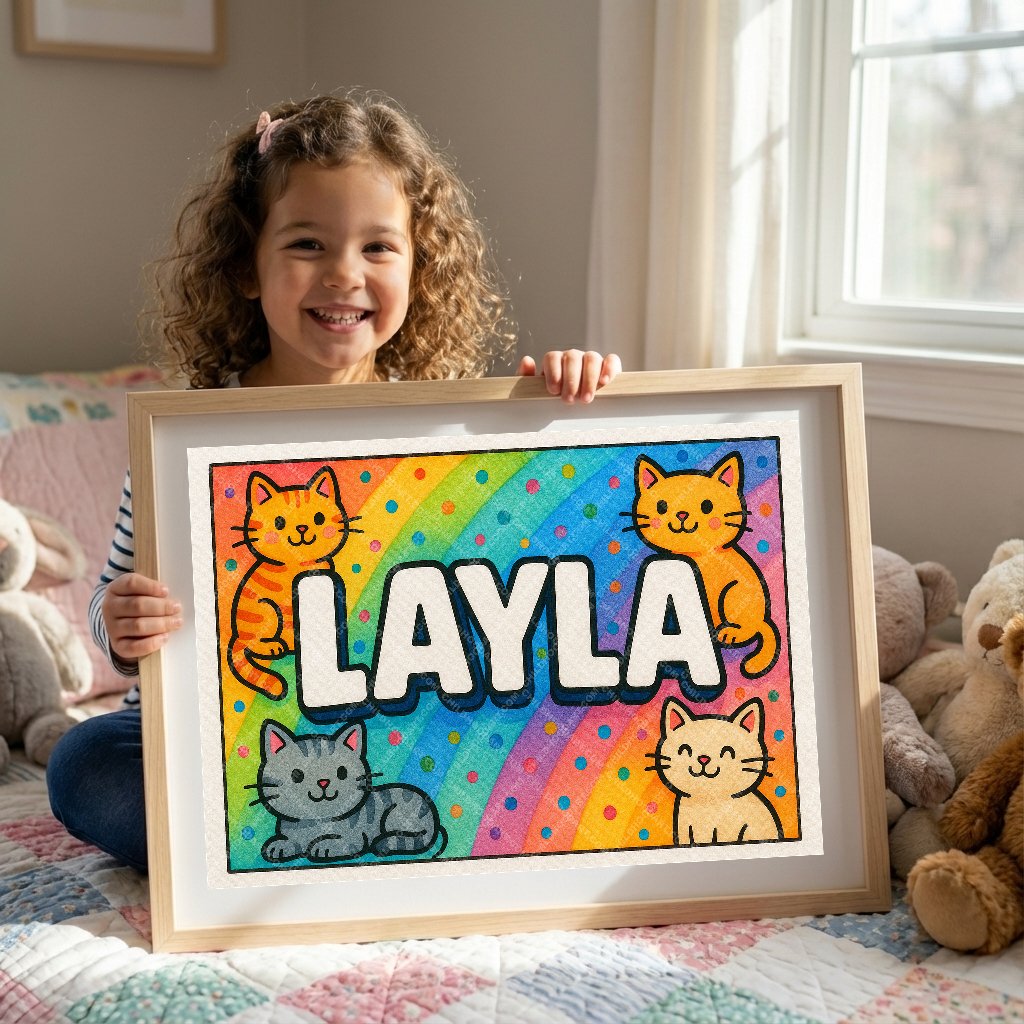 Personalized name art for Layla