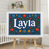 Calm personalized name art for Layla