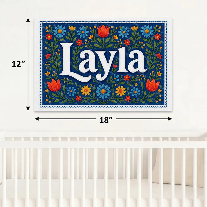 Calm personalized name art for Layla