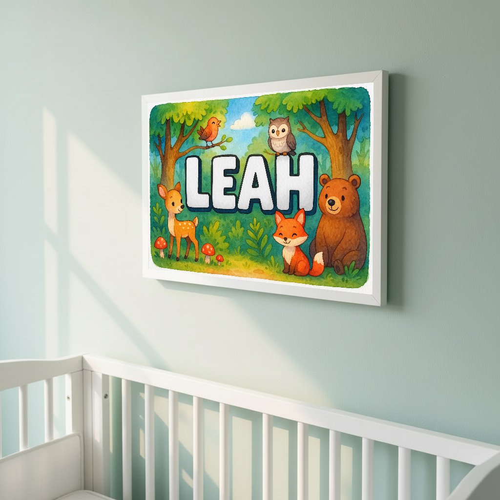 Personalized name art for Leah