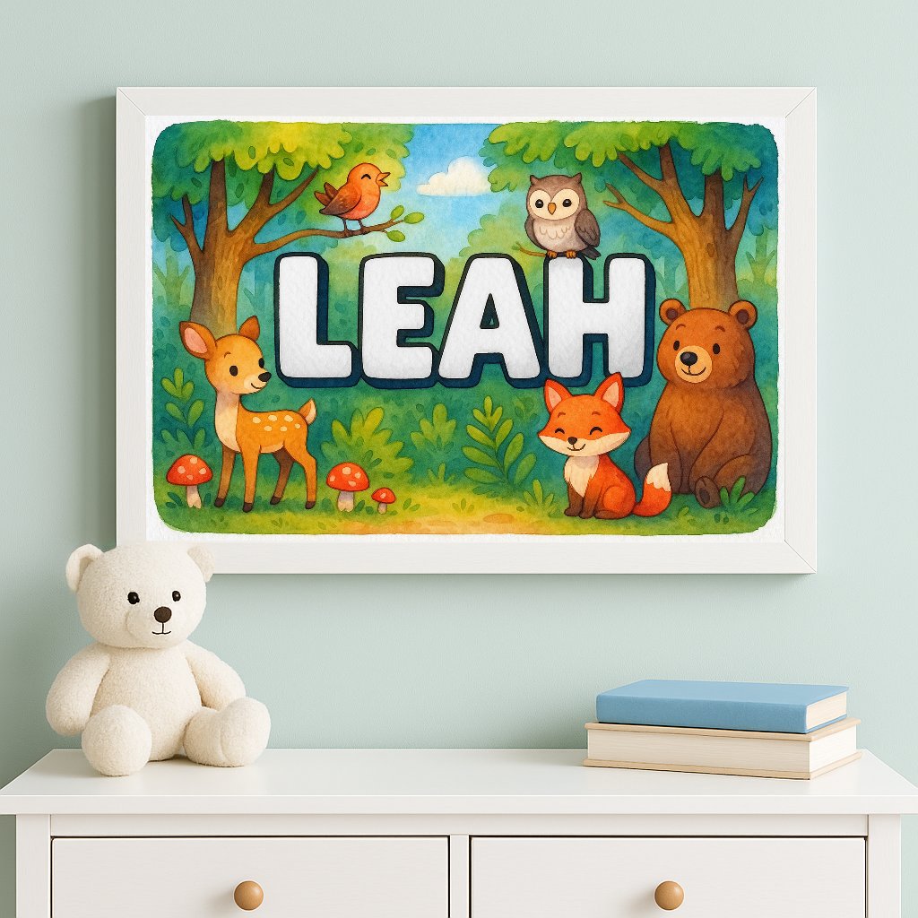 Personalized name art for Leah
