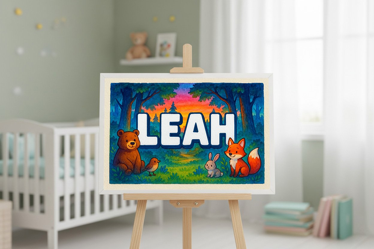 Personalized name art for Leah
