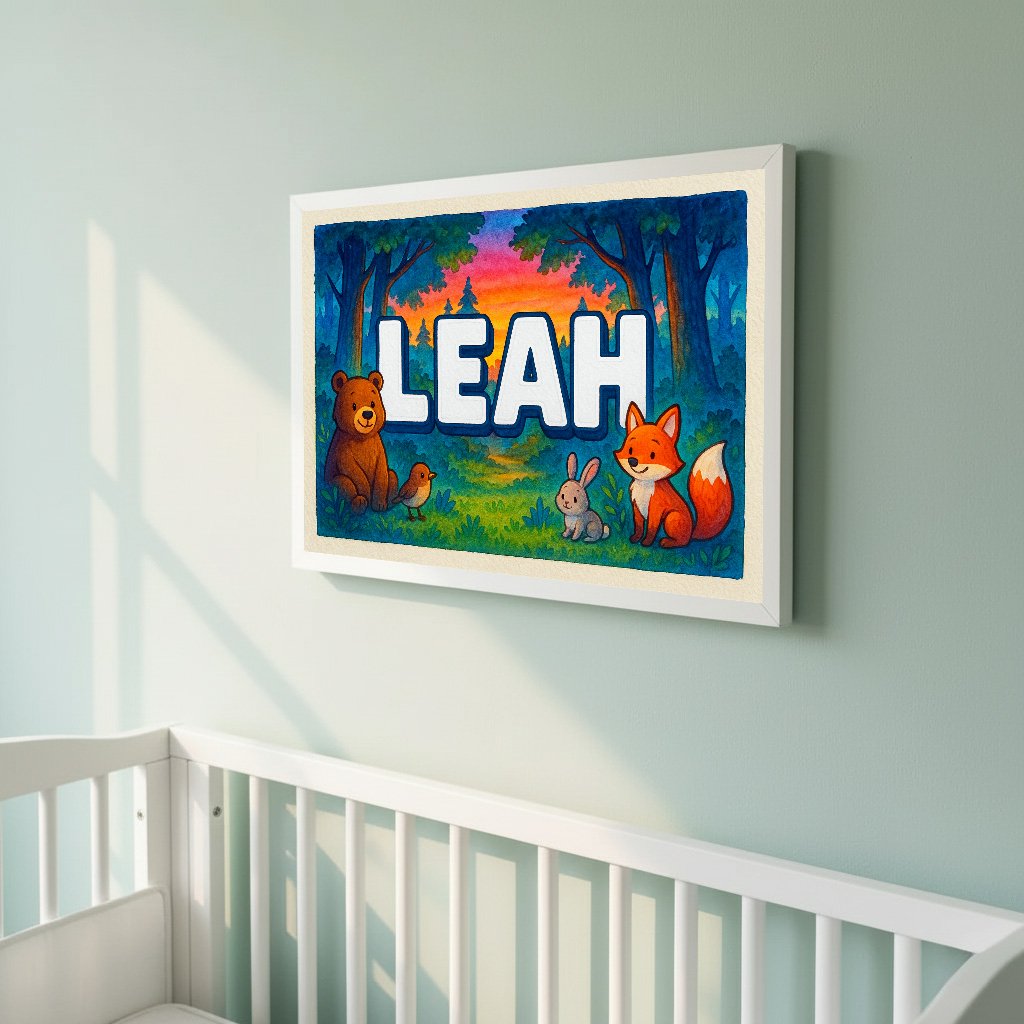 Personalized name art for Leah