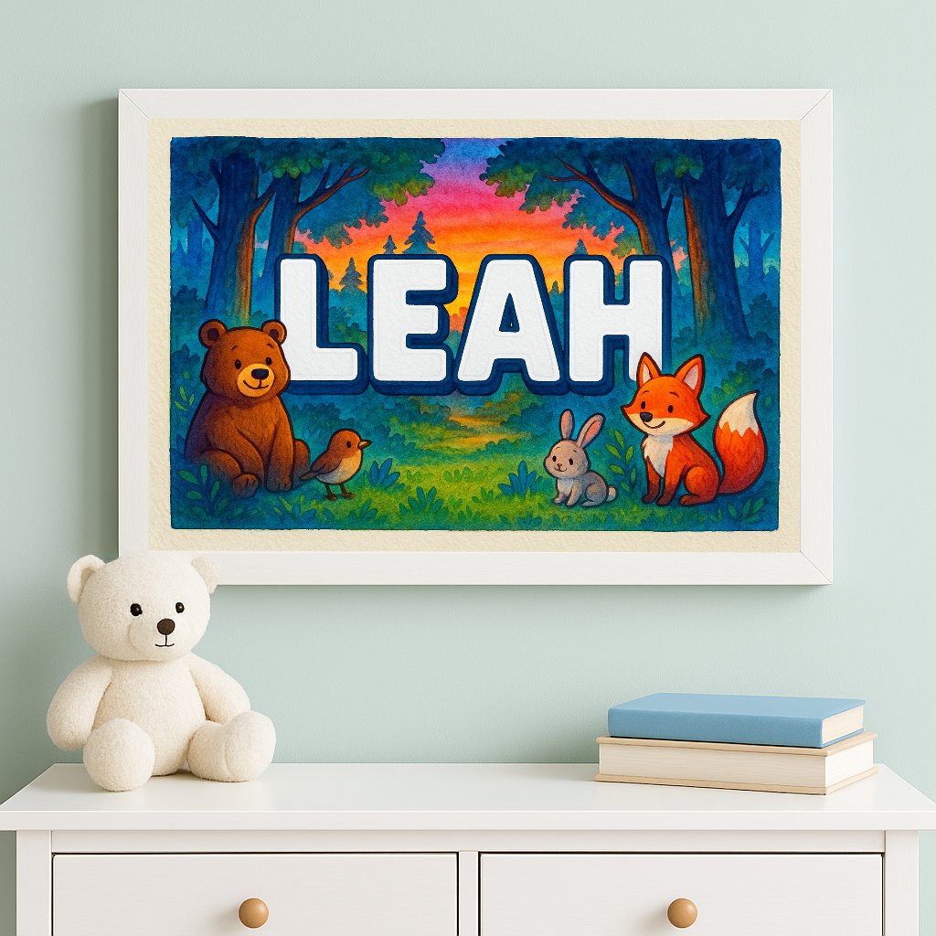 Personalized name art for Leah