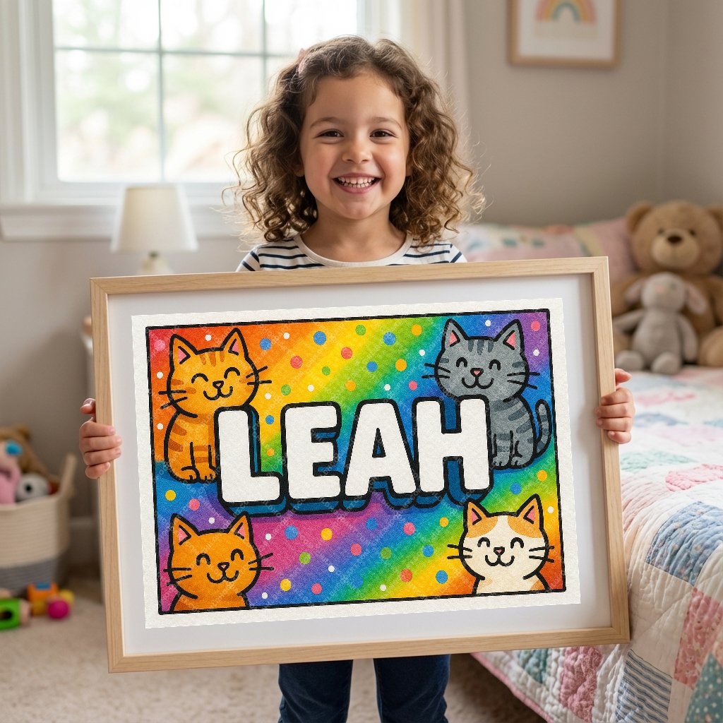 Personalized name art for Leah