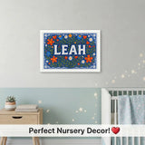 Calm personalized name art for Leah