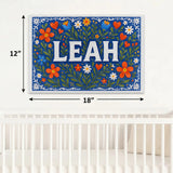 Calm personalized name art for Leah
