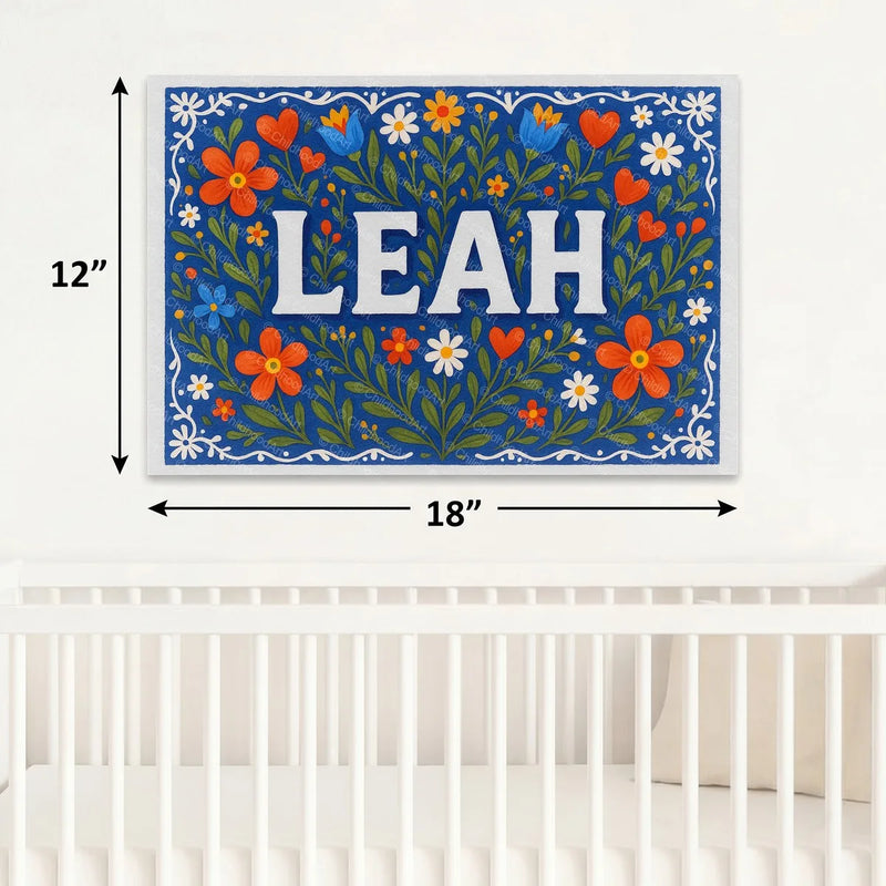 Calm personalized name art for Leah