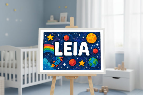 "Leia" Amongst the Stars Personalized Space Artwork