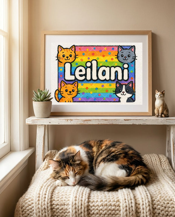 Leilani Colorful Cats Art