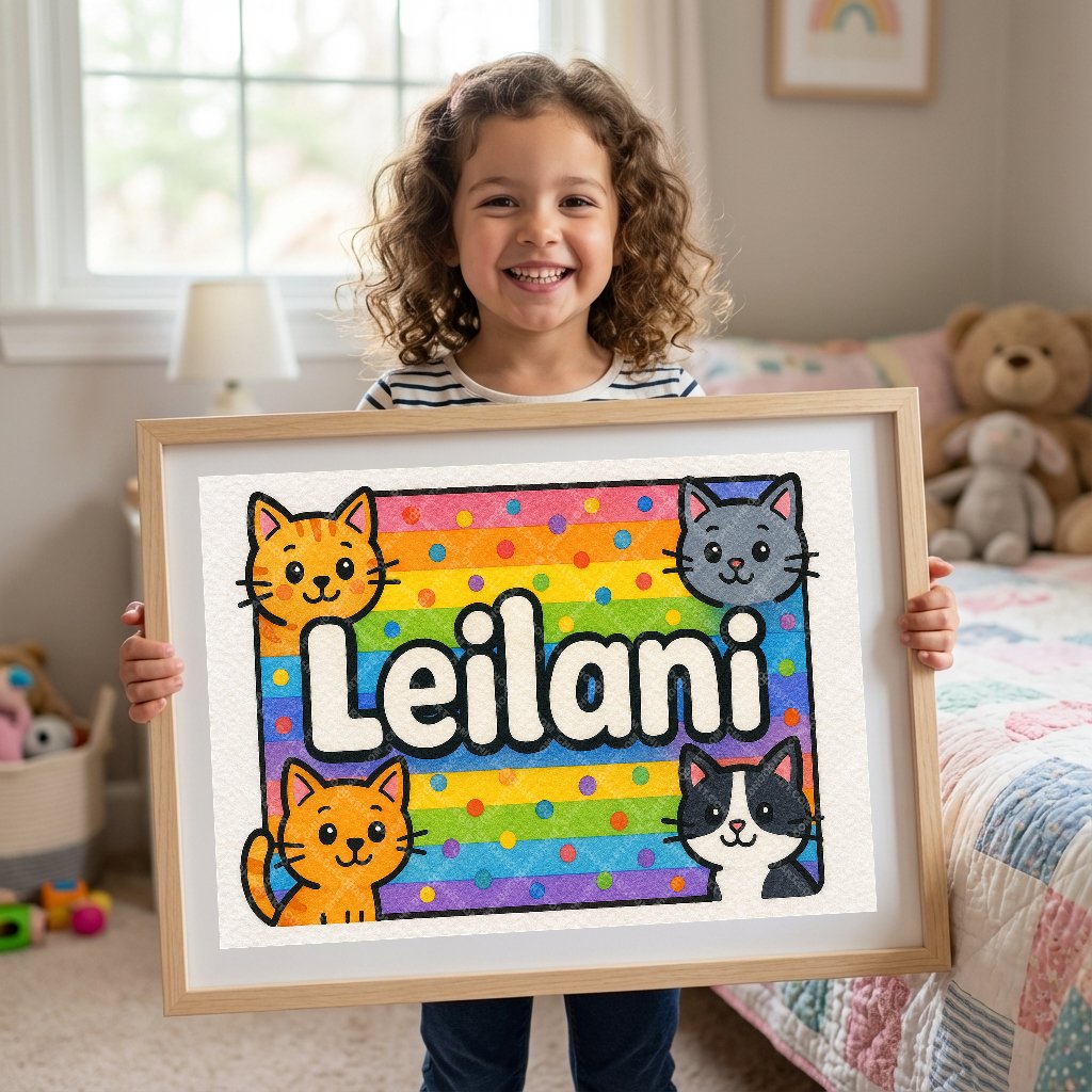 Personalized name art for Leilani