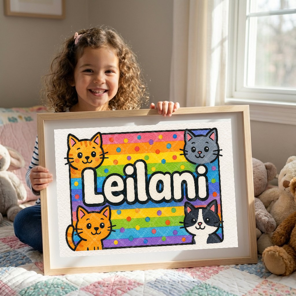 Personalized name art for Leilani