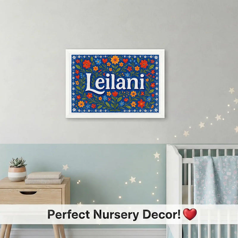 Calm personalized name art for Leilani
